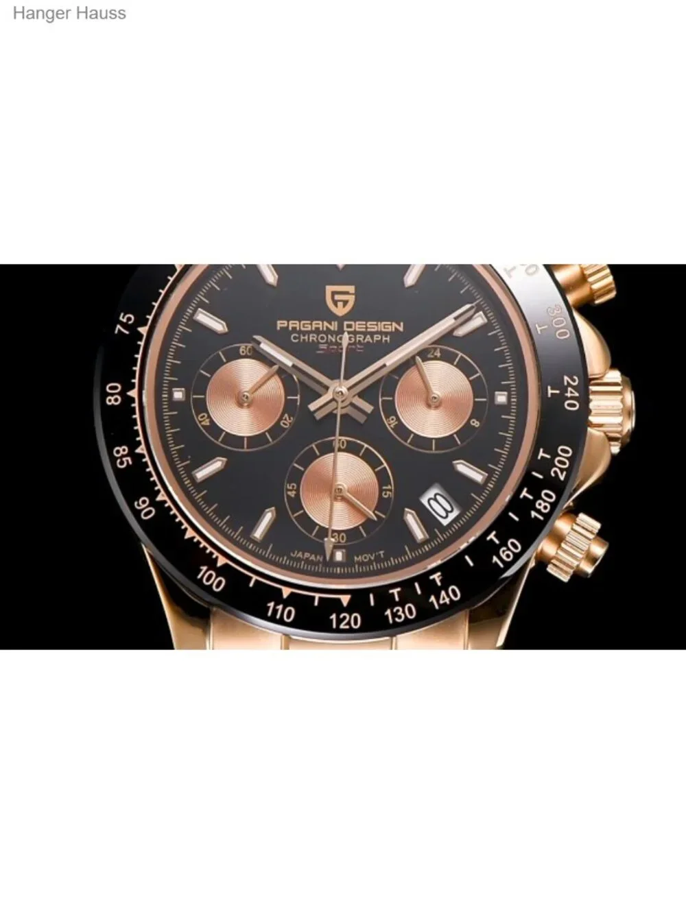 Men's Quartz Chronograph Watch VK63 Movement Stainless Steel